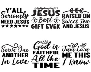 Cute Jesus Typographic Emblems, Labels And Badges Collection Vector Illustration for Label, Printing Press, Flyer