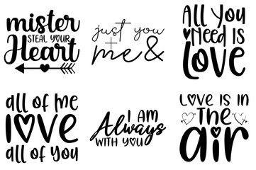 Vibrant Valentines Day Calligraphic Lettering, Calligraphy Pack Vector Illustration for Holiday Cards, Flyer, Icon