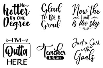 Modern Teacher Calligraphy, Typography Set Vector Illustration for Sticker, Announcement, Mug Design