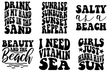 Cute Retro Summer Invitation, Calligraphy Collection Vector Illustration for Wrapping Paper, Advertising, Advertisement