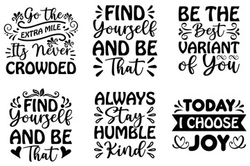Obraz premium Modern Inspirational Inscriptions, Trendy Retro Style Illustration Bundle Vector Illustration for Icon, Gift Card, Poster