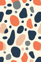 Fototapeta premium A pattern of small circles and squares in various colors
