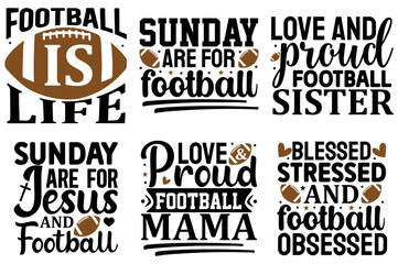 Obraz premium Simple Football Inscriptions, Typography Pack Vector Illustration for Brochure, Banner, Gift Card
