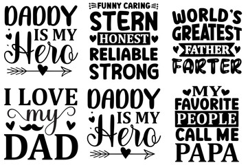 Modern Fathers Day Typography, Invitation Collection Vector Illustration for Stationery, Advertisement, Brochure