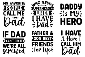 Classic Fathers Day Hand Lettering, Labels And Badges Set Vector Illustration for Motion Graphics, Advertisement, Postcard