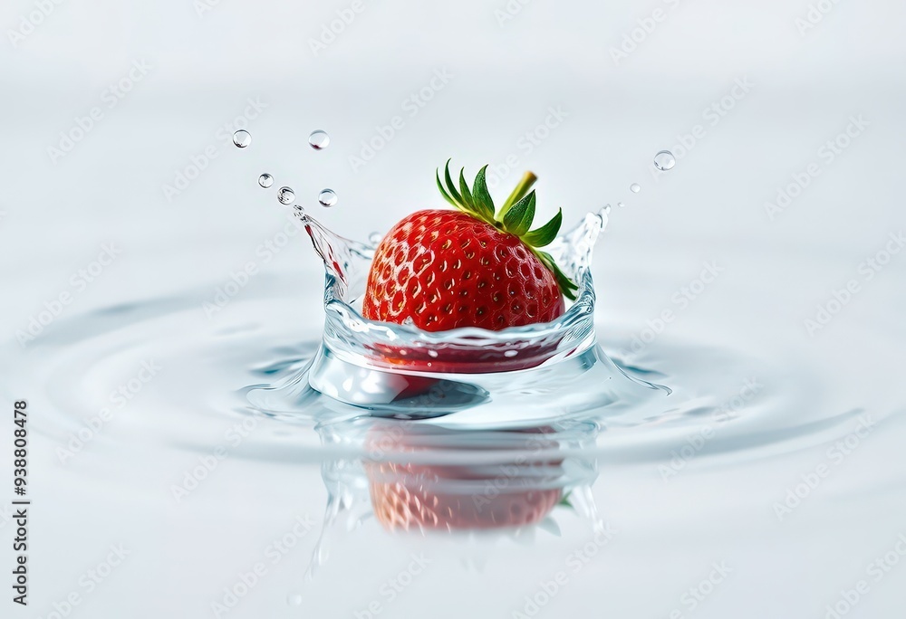 Canvas Prints strawberry in water