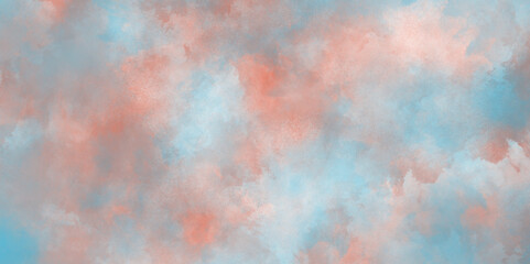 Abstract Art Paint Gradient Design. The painting depicts a sky filled with billowing clouds in various shades of white and gray, abstract modern watercolor hand painted background.