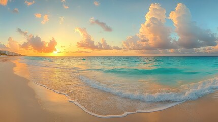 Dawn_Over_Cancun_Beach_A_panoramic_shot