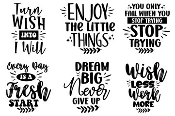 Fototapeta premium Colourful Motivational Invitation, Calligraphy Bundle Vector Illustration for Icon, Holiday Cards, Advertisement