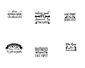 Fototapeta premium Elegant Doormat Quotes, Calligraphy Collection Vector Illustration for Motion Graphics, Gift Card, Decal