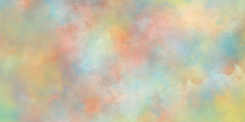 Abstract Art Paint Gradient Design. The painting depicts a sky filled with billowing clouds in various shades of white and gray, abstract modern watercolor hand painted background.