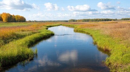 Fototapeta premium Contaminated groundwater with pesticide residue affecting the surrounding environment --ar 16:9 --personalize gsv4jym --stylize 750 --v 6.1 Job ID: 3a82c4c9-76de-420f-84f2-542a2bc3fdd2