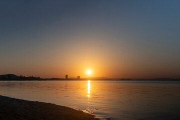 Golden Sunset Over La Manga del Mar Menor Murcia