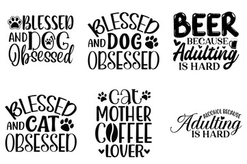 Obraz premium Vibrant Quotes Calligraphic Lettering, Labels And Badges Pack Vector Illustration for Gift Card, Advertisement, Printing Press