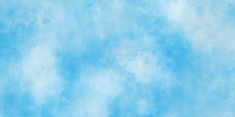 Abstract beautiful light blue cloudy sky with fogg and clouds, Creative wet ink effect sky blue color paper texture background, Chaotic light grunge texture with blurry stains.