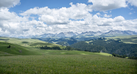 Obraz premium Karajun Grassland in Xinjiang, China during Summer