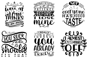 Fototapeta premium Minimalist Sarcastic Inscriptions, Phrases Bundle Vector Illustration for Motion Graphics, Newsletter, Advertisement
