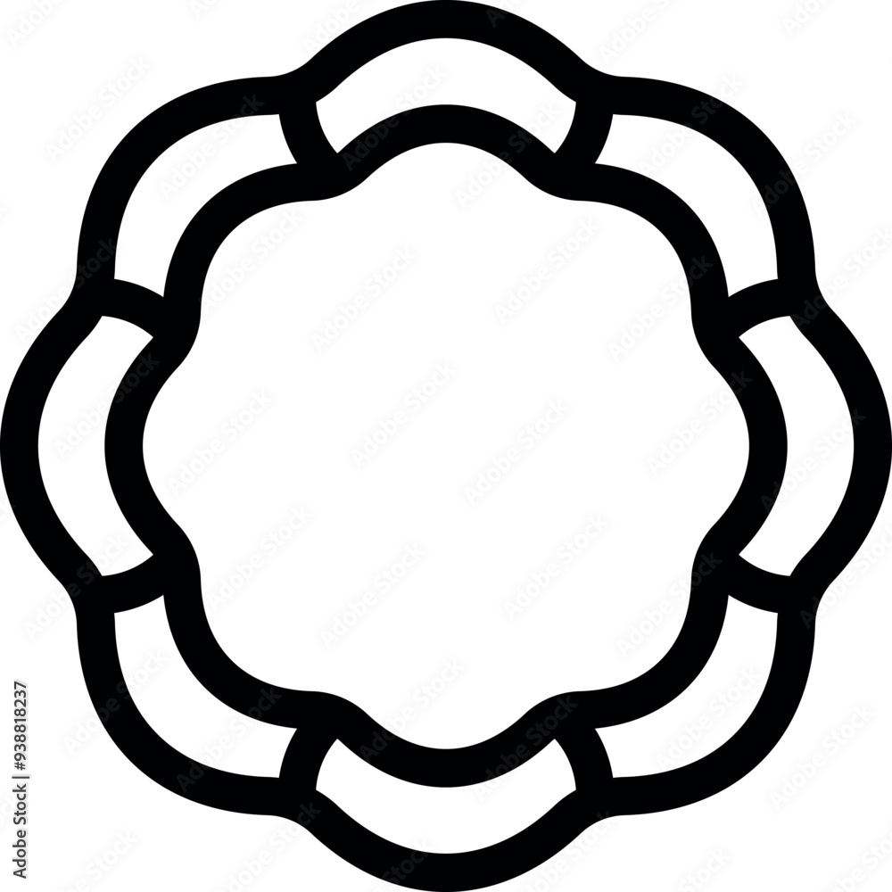 Poster abstract circular shape forming a flower like design element is suitable for various projects