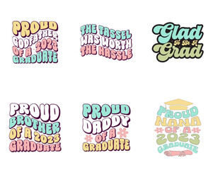 Minimalist Retro Groovy Phrases, Typography Set Vector Illustration for Book Cover, Infographic, Banner