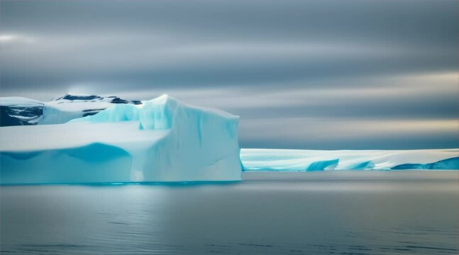 Iceberg flottant sur l'eau.