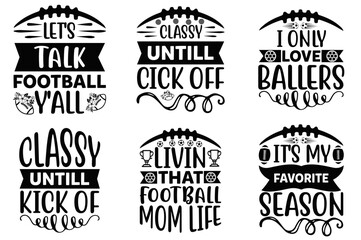 Fototapeta premium Minimal Football Calligraphy, Typography Bundle Vector Illustration for Magazine, Presentation, Label