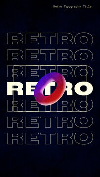 Vertical Retro Typography Title