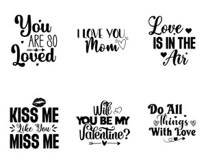 Modern Valentine Labels And Badges, Invitation Bundle Vector Illustration for Advertisement, Magazine, Greeting Card