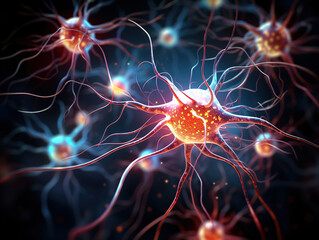 Awesome Abstract neural network background