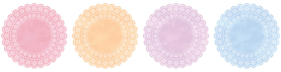 水彩風レース生地セット3_スイート系