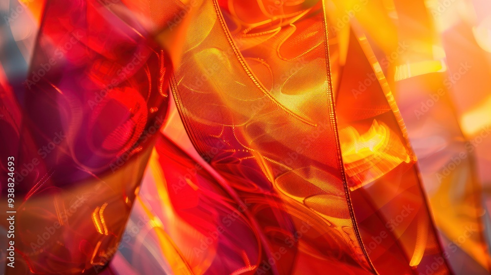 Poster close-up of abstract shapes and patterns symbolizing celebration.