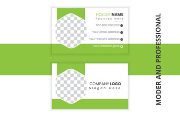 Modern and creative business card design template here.