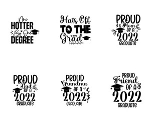 Obraz premium Simple Graduation Labels And Badges, Quotes Set Vector Illustration for Logo, Greeting Card, Announcement