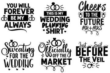 Obraz premium Classic Engagement Invitation, Hand Lettering Pack Vector Illustration for Vouchers, Infographic, Packaging