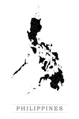 Philippines map on white background vector. Administrative regions of Philippines