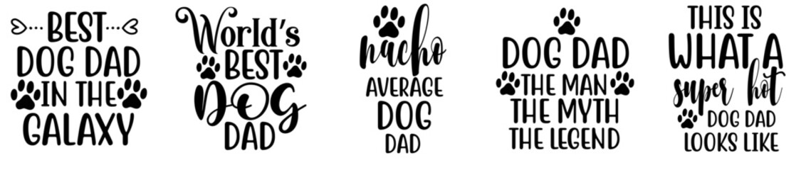 Decorative Dog Invitation, Labels And Badges Collection Vector Illustration for Logo, Advertisement, Newsletter