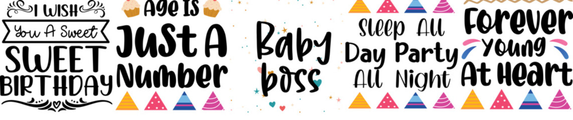 Colourful Christmas Big Quotes, Inscriptions Collection Vector Illustration for Logo, Flyer, Announcement