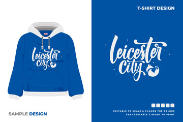 leicester lettering art sweater design