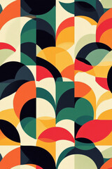 A colorful abstract design with a lot of different shapes and colors