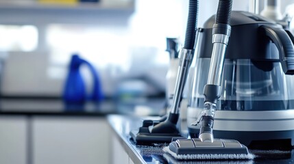 Modern Vacuum Cleaners in a Kitchen Setting