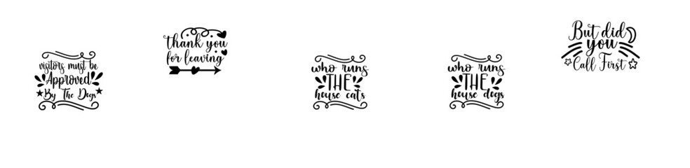 Vibrant Doormat Calligraphy, Hand Lettering Bundle Vector Illustration for Announcement, Advertising, Icon