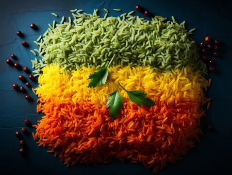 Delicious Baio de Dois brazilian food dish with dark studio background