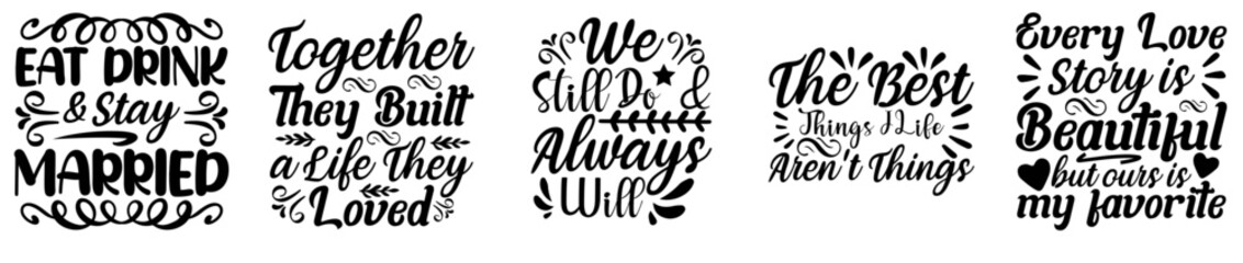 Classic Anniversary Invitation, Inscriptions Pack Vector Illustration for Logo, Newsletter, Poster