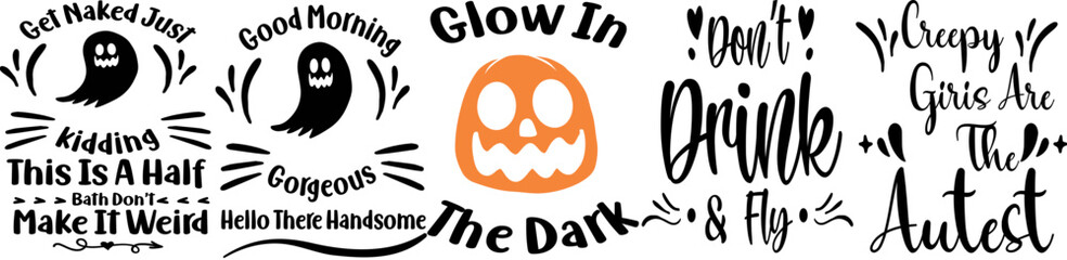 Elegant Quotes Bundle Trendy Retro Style Illustration, Calligraphic Lettering Set Vector Illustration for Motion Graphics, Book Cover, Social Media Post