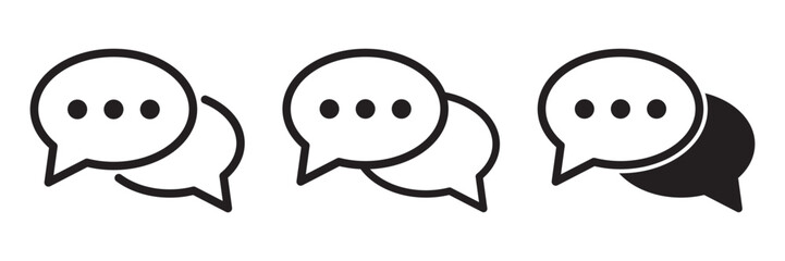 Chat icon. Talk bubble speech icon. Dialogue balloon icon.