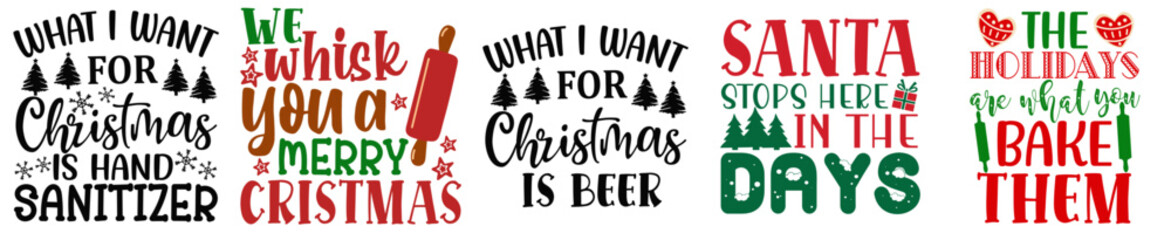 Minimalist Christmas Quotes, Labels And Badges Pack Vector Illustration for Stationery, Vouchers, Wrapping Paper