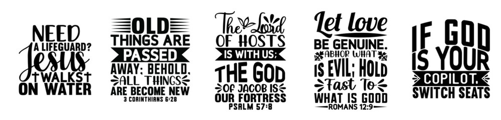 Minimalist Christian Sign Invitation, Inscriptions Pack Vector Illustration for Presentation, Wrapping Paper, T-Shirt Design