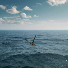 Fototapeta premium Bird on the ocean