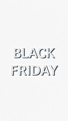 Fototapeta premium Black Friday Text on White Background