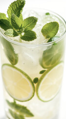 Fototapeta premium Refreshing Mint and Lime Cocktail