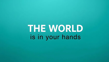 Fototapeta premium Global Responsibility Banner: The World in Your Hands